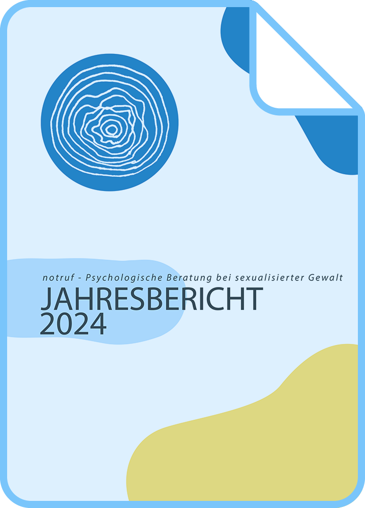 Das Dokument enthält eine Rückschau auf Angebote, Statistiken und die Arbeit des notruf 2024.